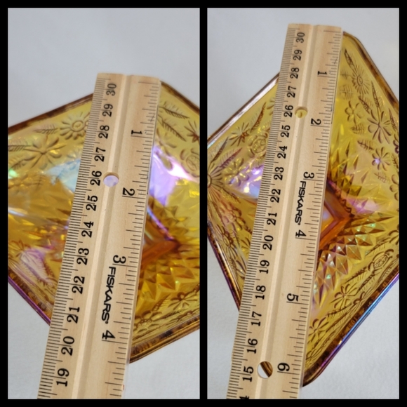 (2) Carnival Glass Iridescent Candy Dish - Picture 11 of 16